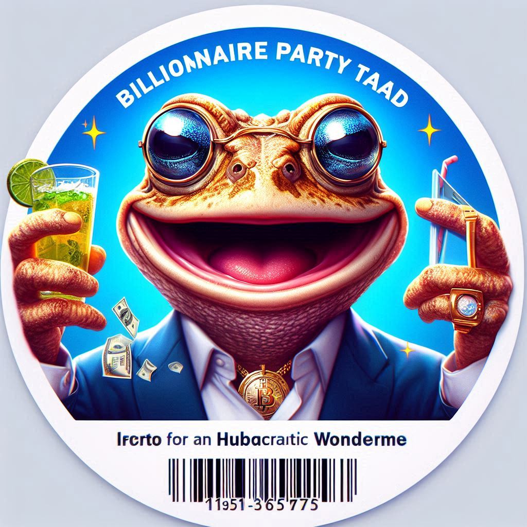 Fun and fierce party toad sticker